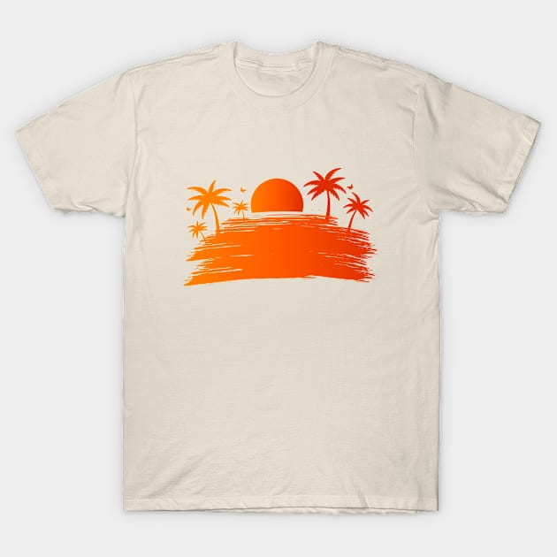 Twilight Summer Beach Corona Covid T-Shirt by WeirdFlex